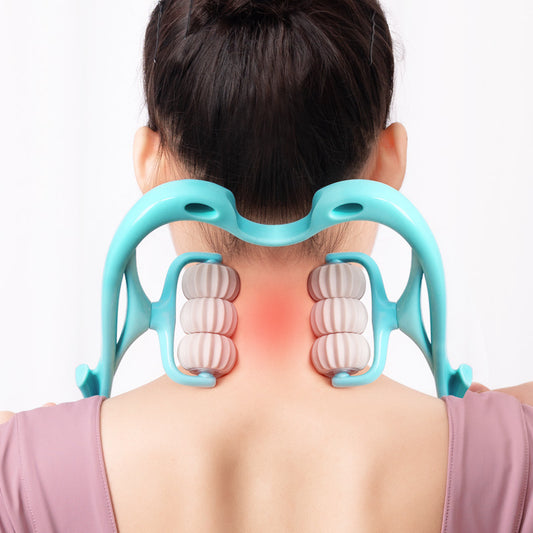 Revitalize Your Relaxation: Multifunctional Six-Wheel Neck Massager. - najmashoppifystore