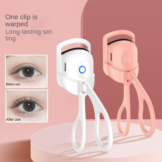 Portable Electric Heated Eyelash Curler Effortless, Long-Lasting Curling for Perfect Lashes.