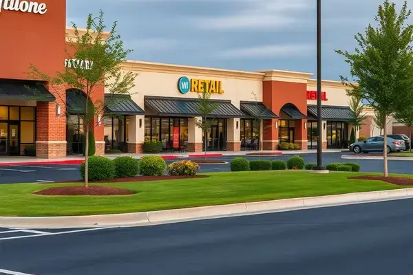 Commercial retail center lawn care